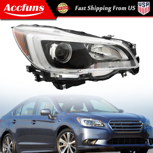 Halogen black headlight assembly for 2015-2017 for Subaru Legacy/Outback right side - n