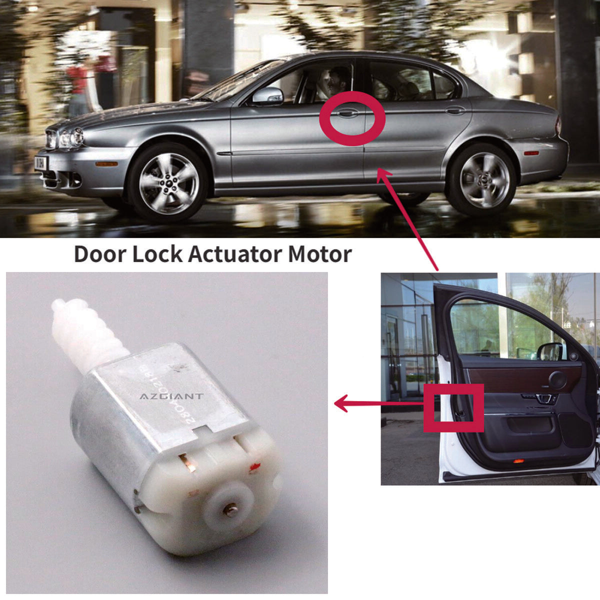1020656 3T0415 Central Door Latch Actuator Motor for 2010-2018 for Volvo V60 MK1