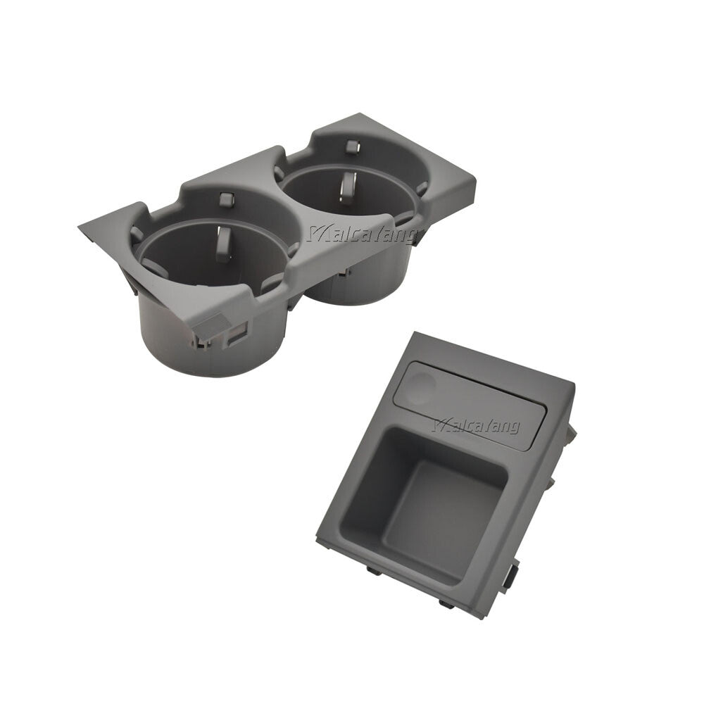 Grey fitted E46 323i 325i 328i 330i center console beverage cup holder and coin box. n