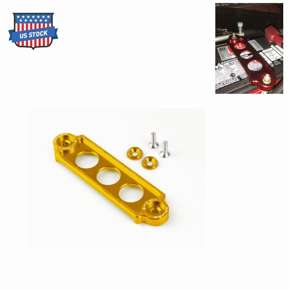 Battery Tie Down Hold Bracket Lock Anodized Gold for Honda for Civic CRX 88-00 Q