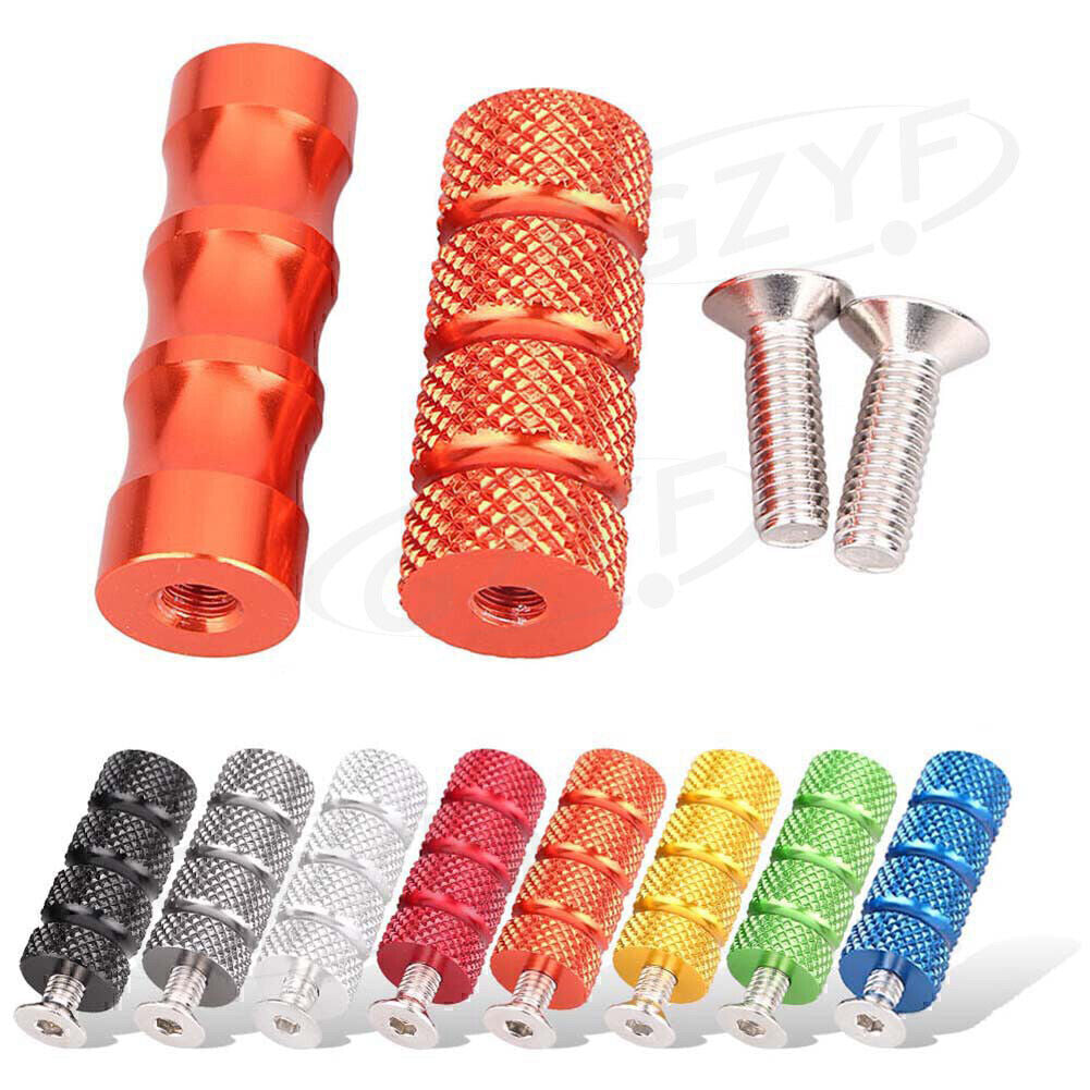 Universal Rearset Footrests Footpeg Foot Pegs Pedals Steps Aluminum 8 Colors