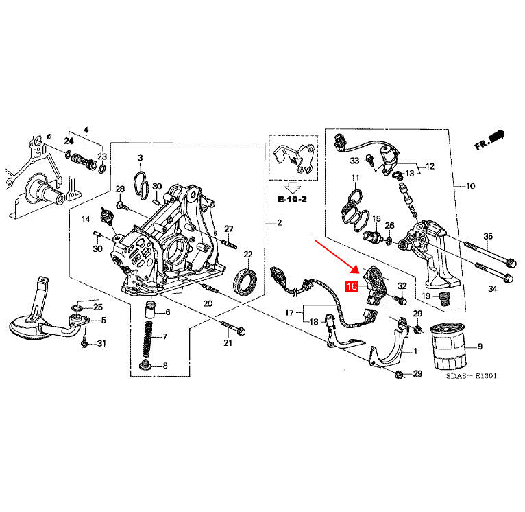 Crankshaft position sensor suitable for Acura Mdx 2003-2009 and for Honda Pilot 2005 (August 2006). n