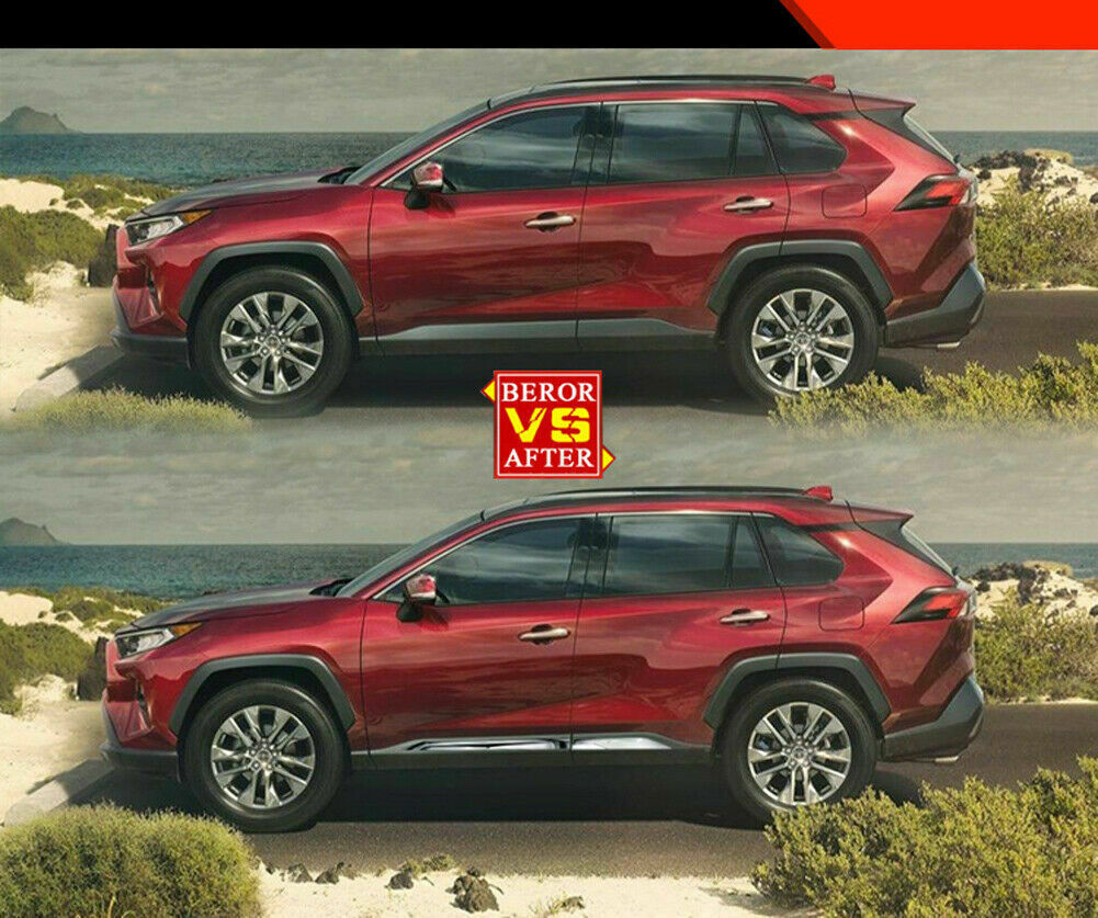 Car Door Side Body Molding chrome trim Guard cover for Toyota RAV4 2019-2024