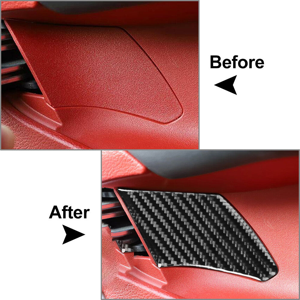 Carbon Fiber Door Handle Bowl Cover Trim for Dodge for Challenger 2015-2024 23
