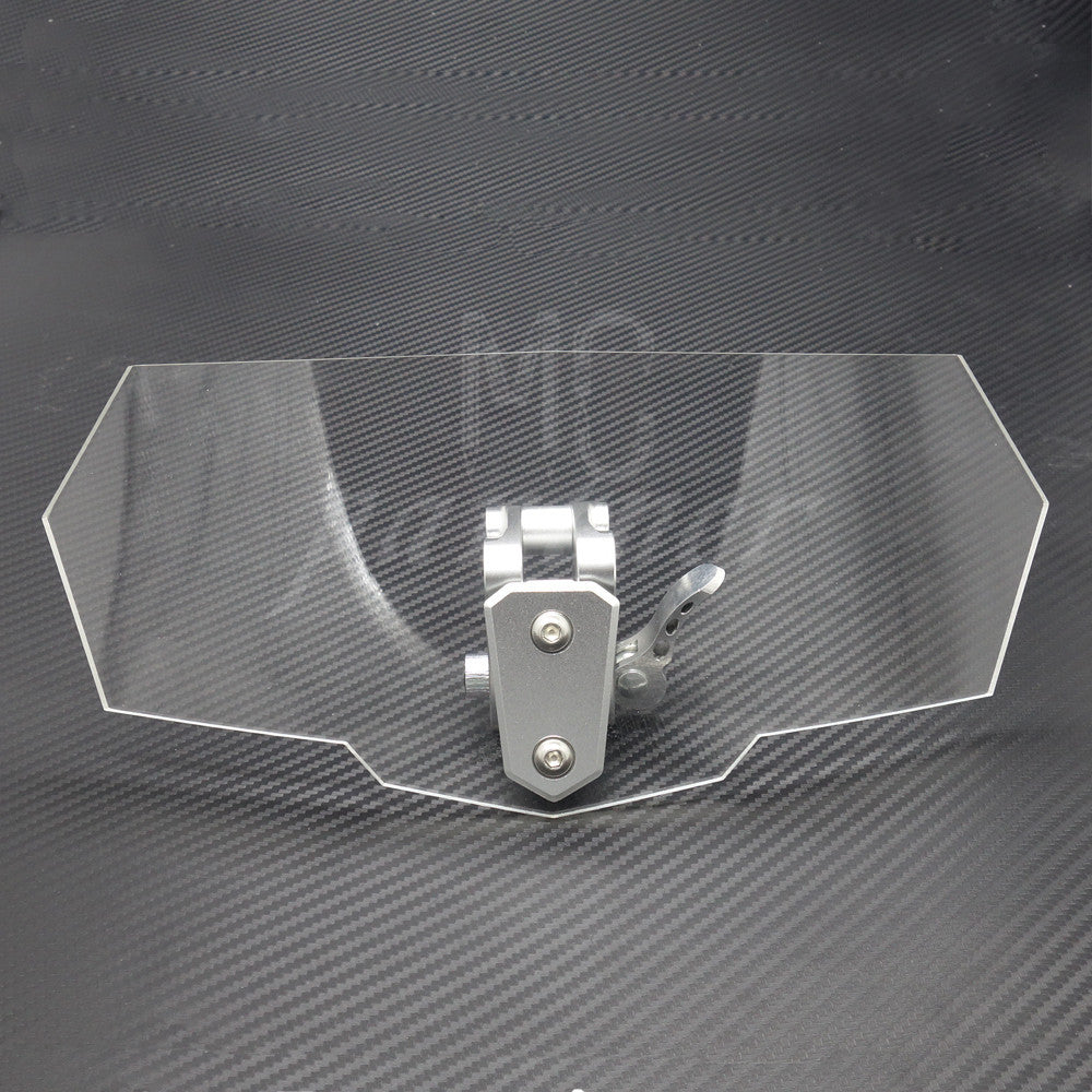 Adjustable Clip On Windshield Extension Spoiler Wind Deflector For Motorcycle Q