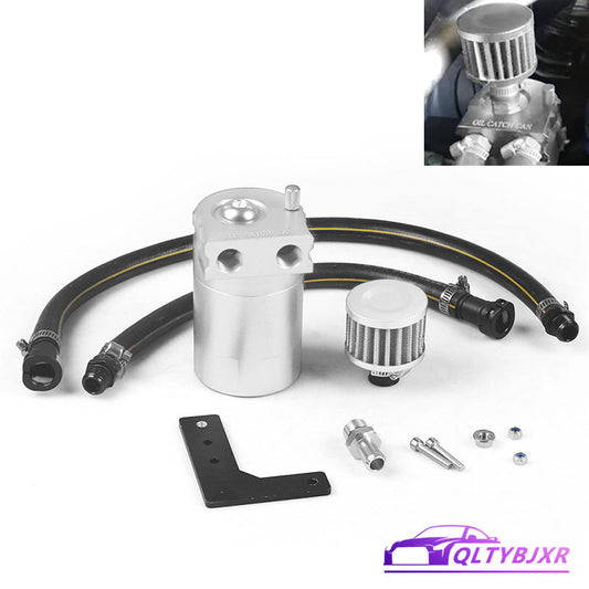 For19-22 for Chevy Silverado for GMC for Sierra Oil Catch Can Tank Separator w/Filter Silver