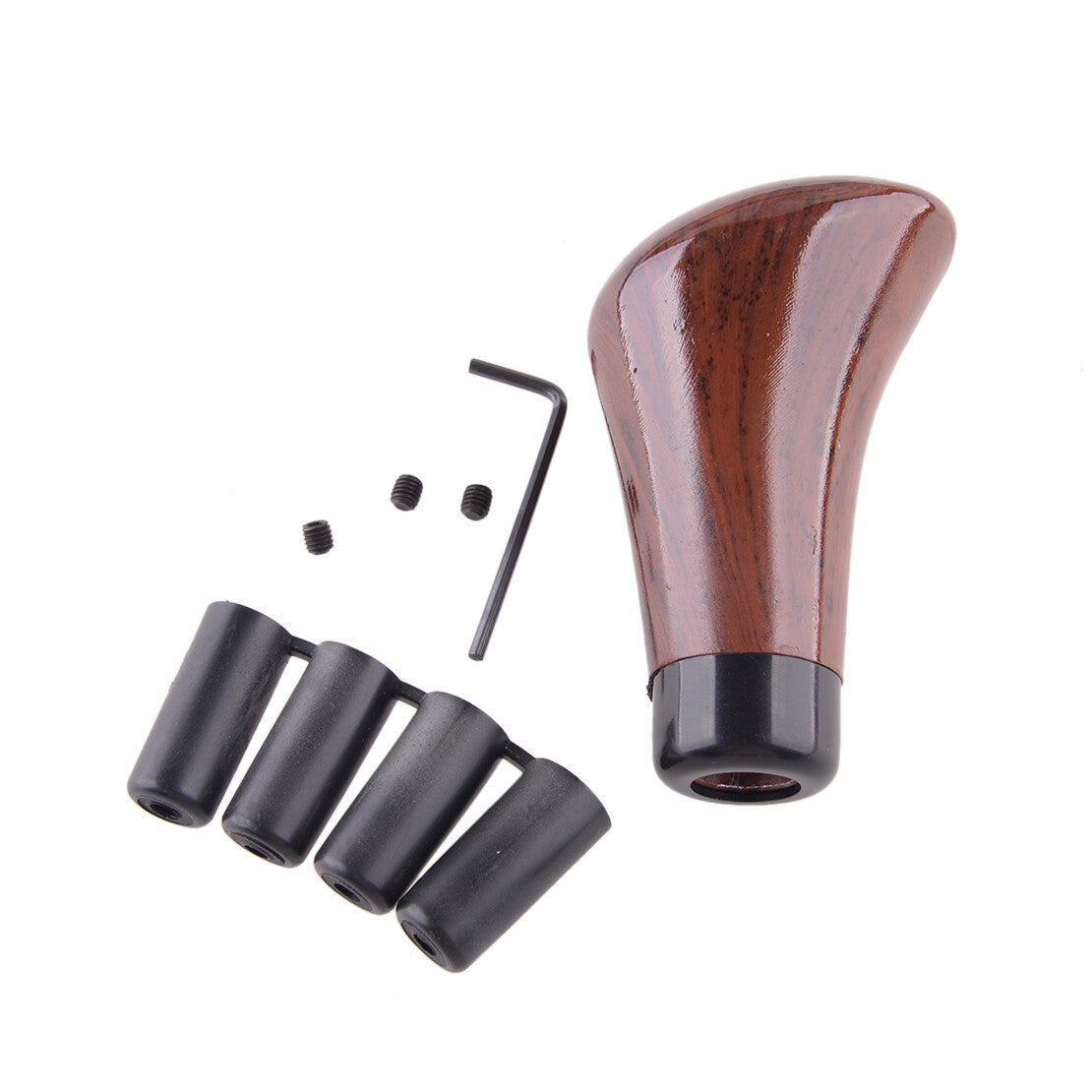 Universal Walnut Wood Grain Car Gear Head Manual Gear Shift Knob Assembly Q
