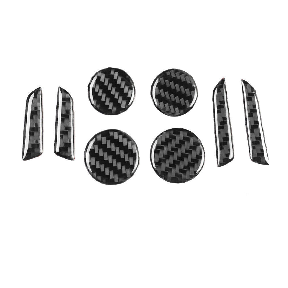 8-piece set of carbon fiber interior for seat adjustment button cover trim for Model 3/Y- n