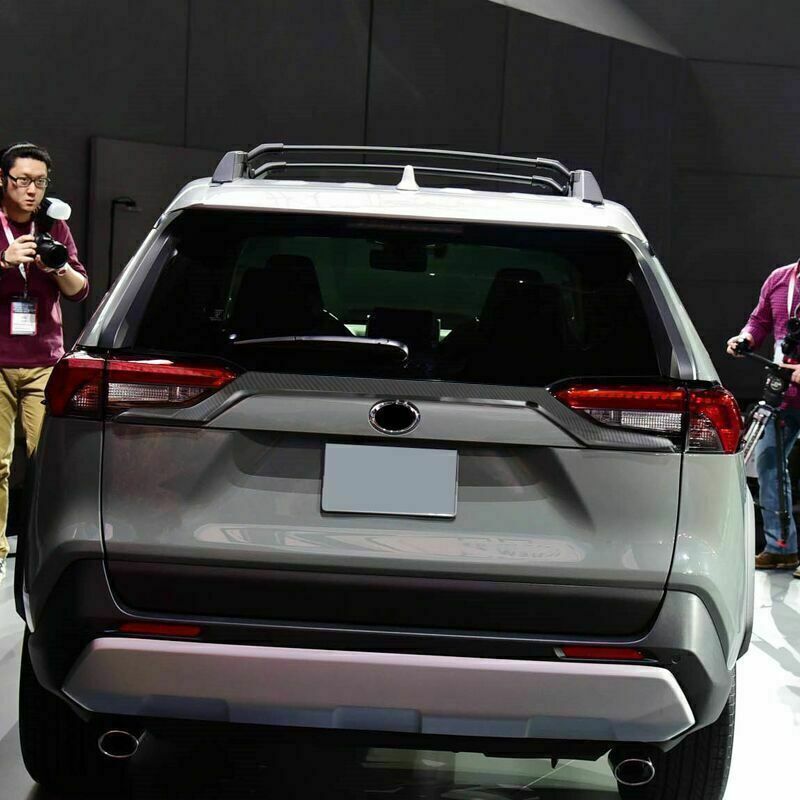 Carbon ABS Rear Trunk Lid Upper Protector Cover Trim For RAV4 2019-22 B n