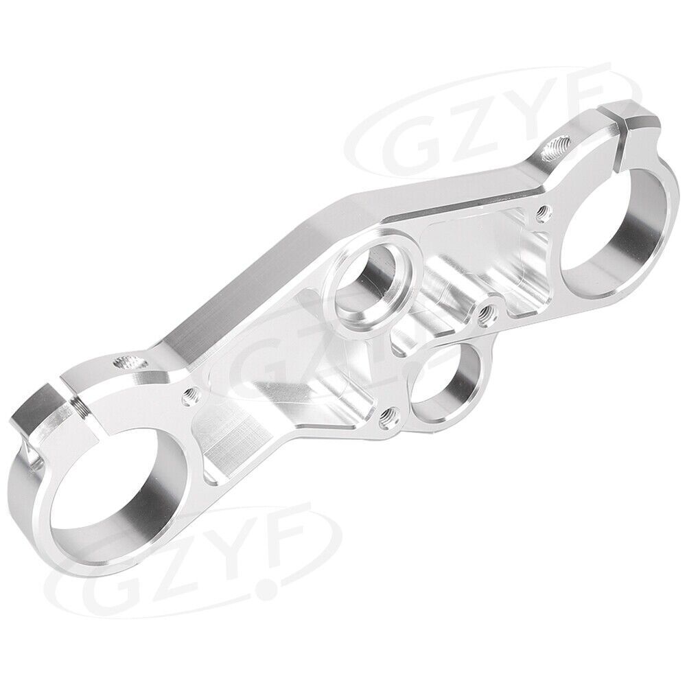 Silver Upper Front Triple Tree End Top Clamp for Suzuki GSXR600 750 GSXR1000 Q