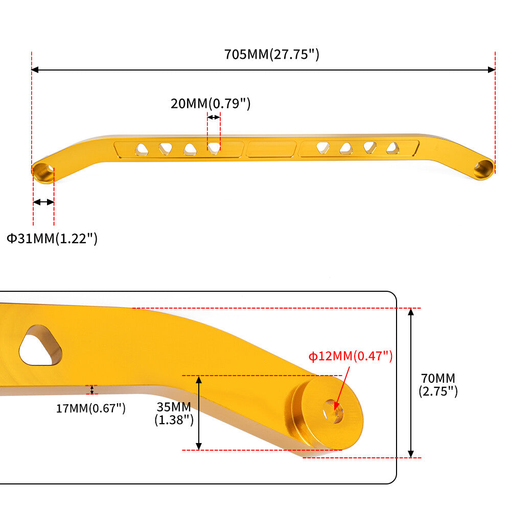 Gold Rear Lower Control Arm+Subframe Brace+Tie Bar for 1994-2001 for Acura Integra