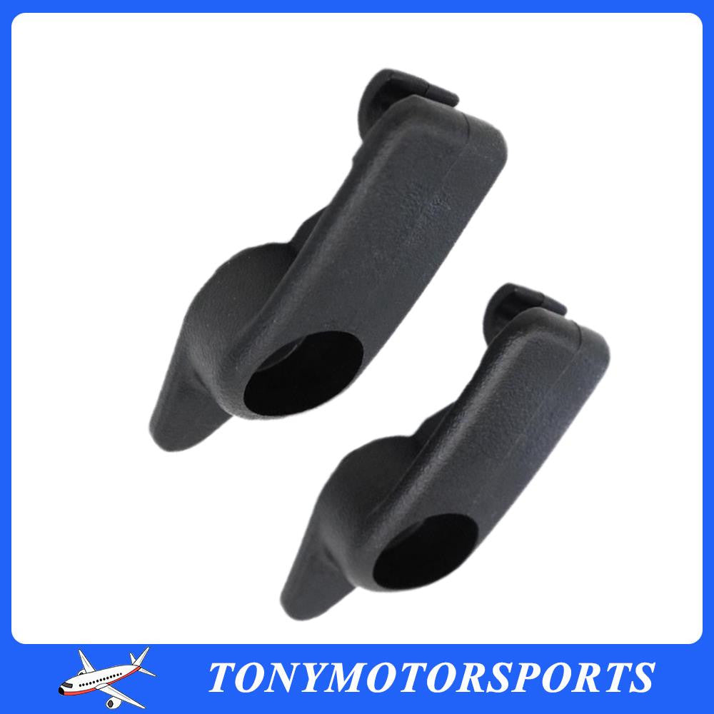 2Pcs Sun Visor Clip Bracket Holder Clip Black Plastic for Corvette 1997-2004 Q