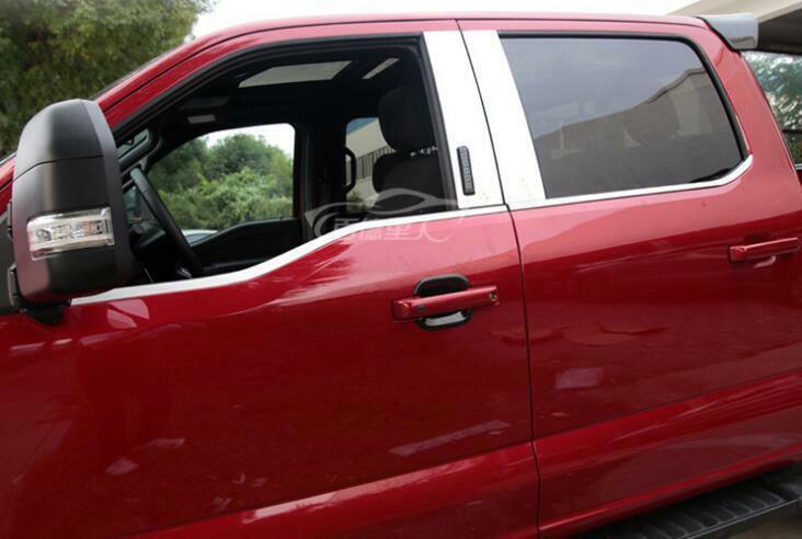 Chrome Car Window Bottom Strip Cover Trim ABS for F150 2023 2024 B n