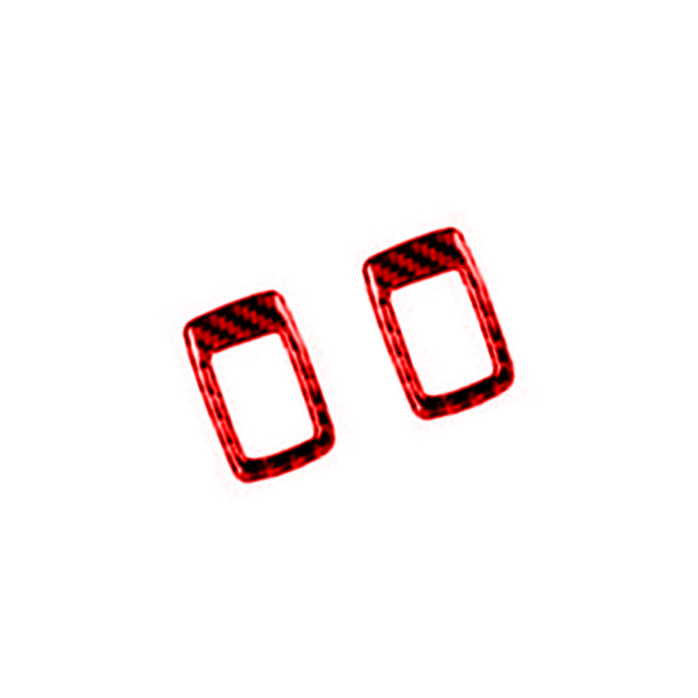 2Pcs Red Carbon Fiber Dim Light Control Cover Trim For Sonic 2012-2016 v