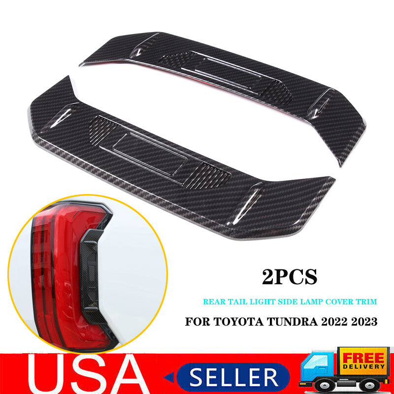 Carbon ABS rear taillight and side light cover trim for Toyota Tenderloin 2022/2023 (2 pieces)