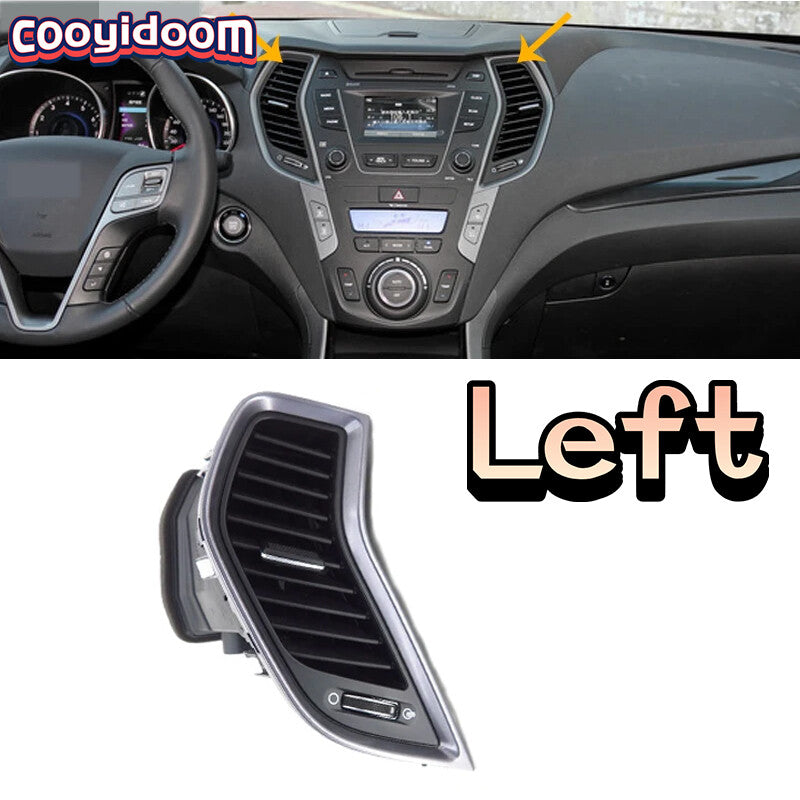 Center Air Conditioning Vent Grill With Chrome Plate for Hyundai FeIX45 13-17 LH