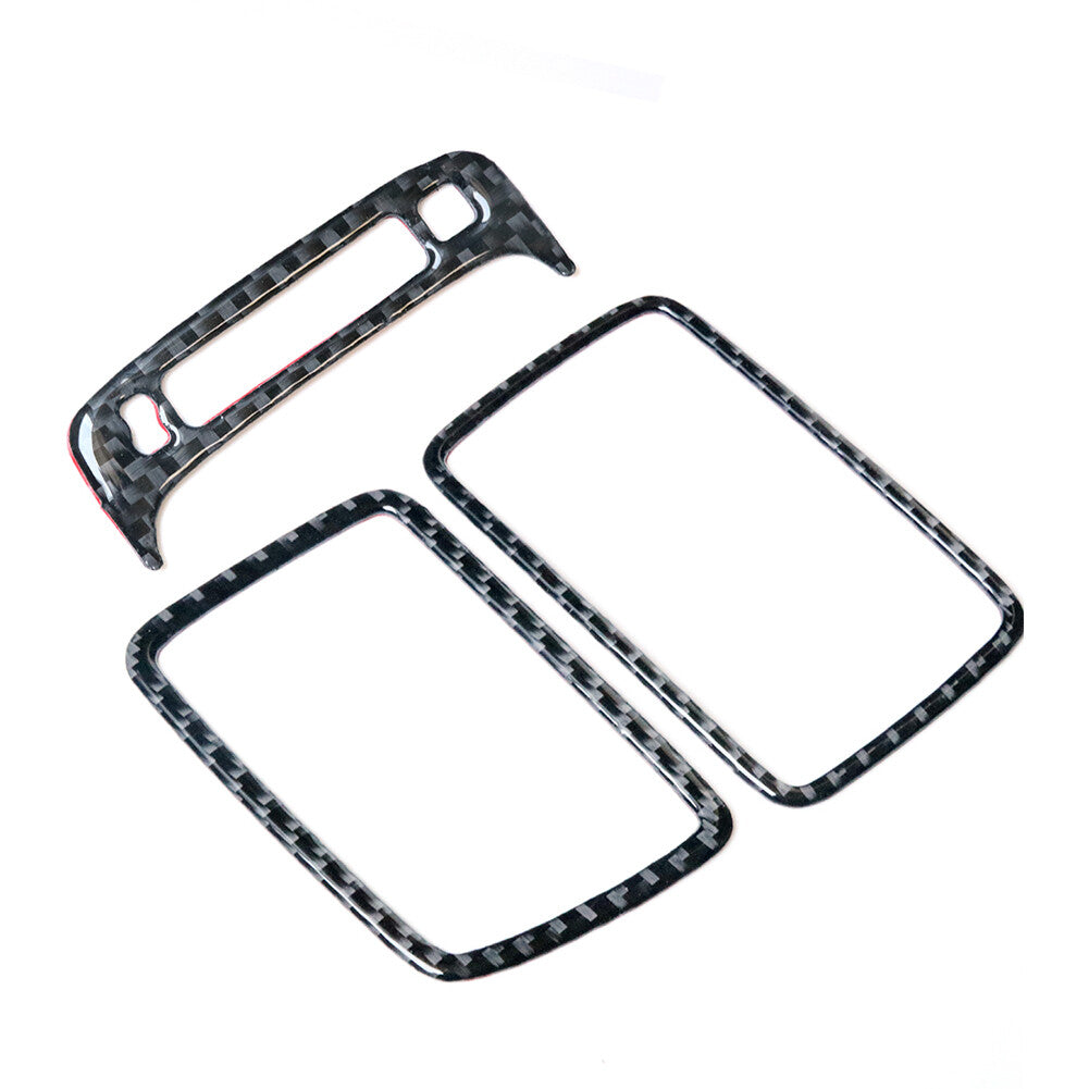 Red Carbon Fiber Central Air Outlet Cover Trim For Silverado for GMC for SIERRA 2014-18 v