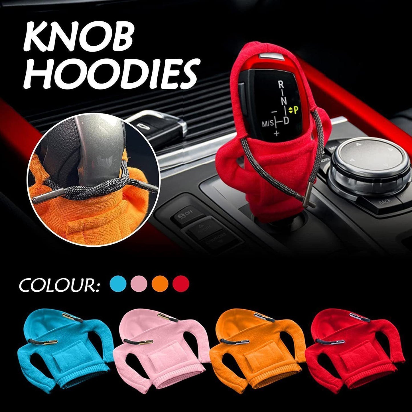 For Universal Car for Mini Hoodie Gear Shift Cover Funny Shifter Head Interior Trim Q