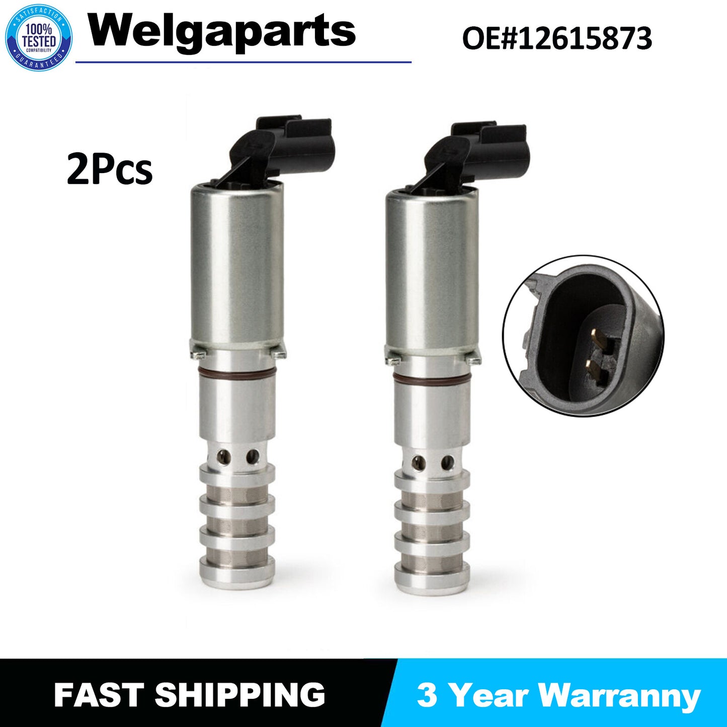 2x VVT Camshaft Cam Position Actuator Solenoid Valve for Chevrolet Colorado
