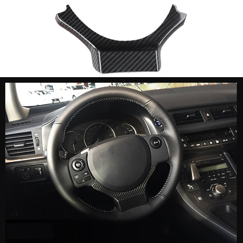 Carbon fiber style steering wheel trim for 2014-2018 for Lexus IS RC NX n