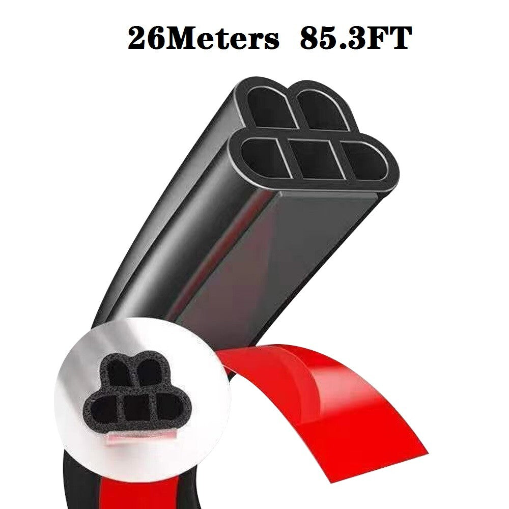 85.3-foot car door seal strip, car rubber door seal inside - n