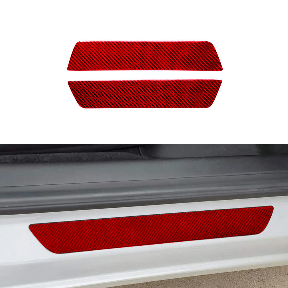 Red Carbon Fiber Center Console Cup Holder Side Trim for Jeep for Wrangler 2007-2010 v