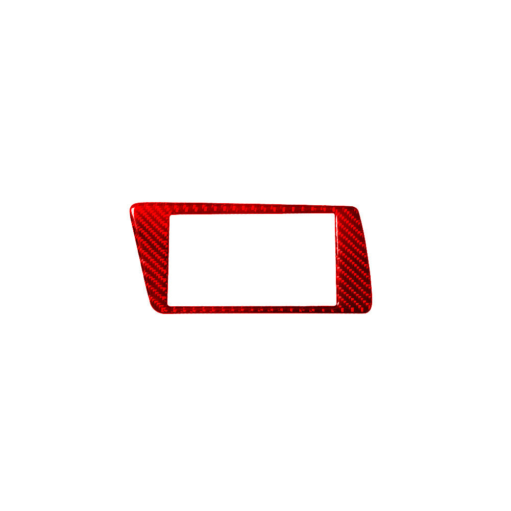 Red Carbon Fiber Navigation+ Air Vent Frame Cover Trim for KIA Cadenza 2014-2016 v