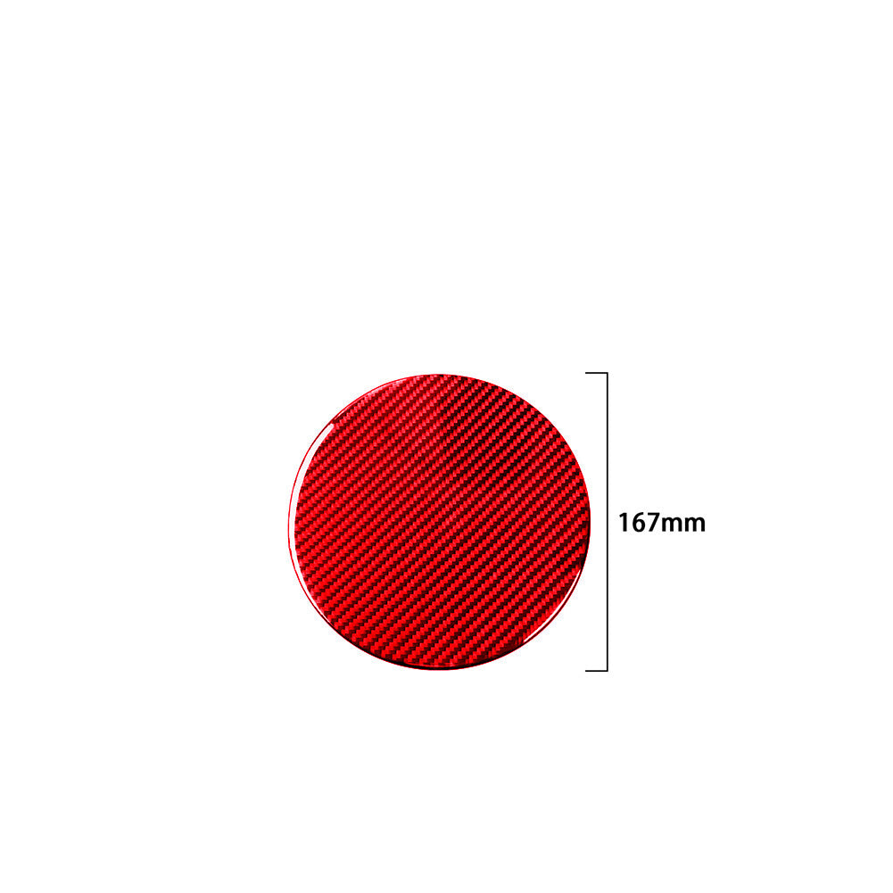 Red Carbon Fiber Fuel Tank Cap Decorative Cover Trim for Toyota Tundra 2014-2018