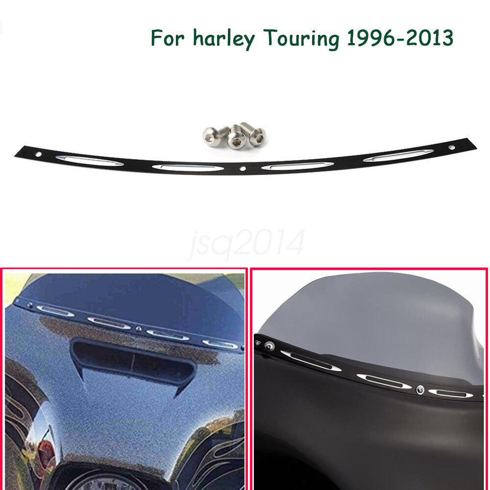 Rectifier windshield trim for Harley Electra Street Tri Glide Touring 96-13 Black