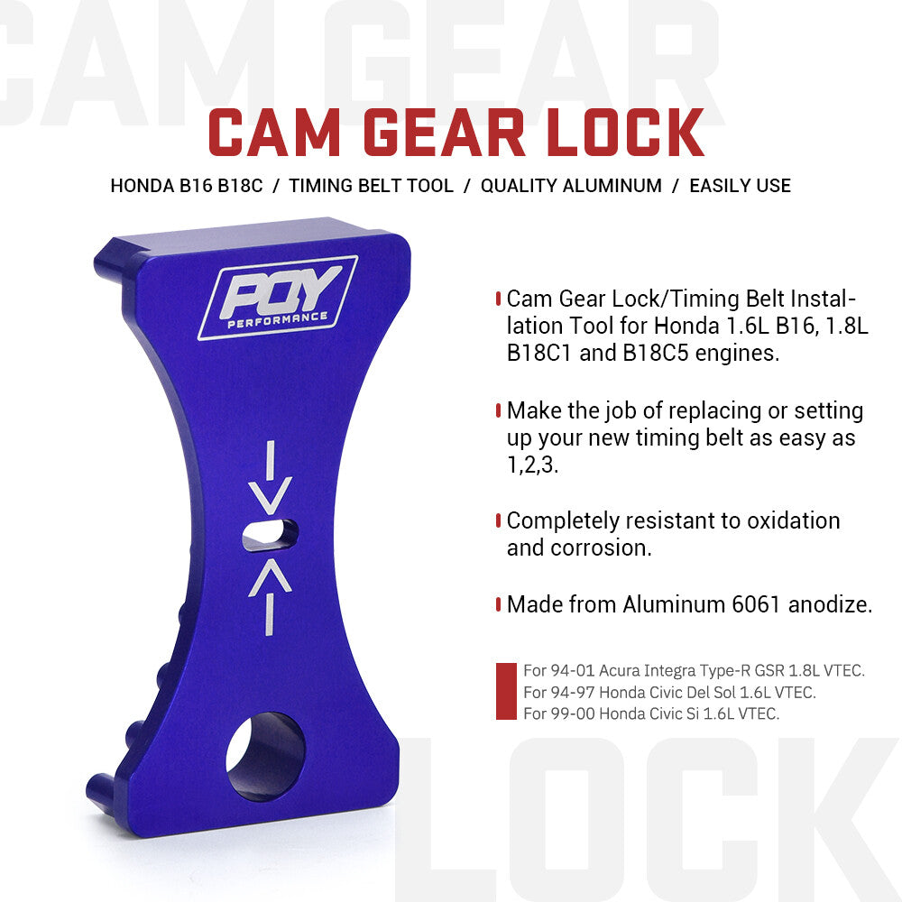 Cam Gear Lock Holder Timing Belt Install Tool for Honda 1.6L B16, 1.8L B18C1