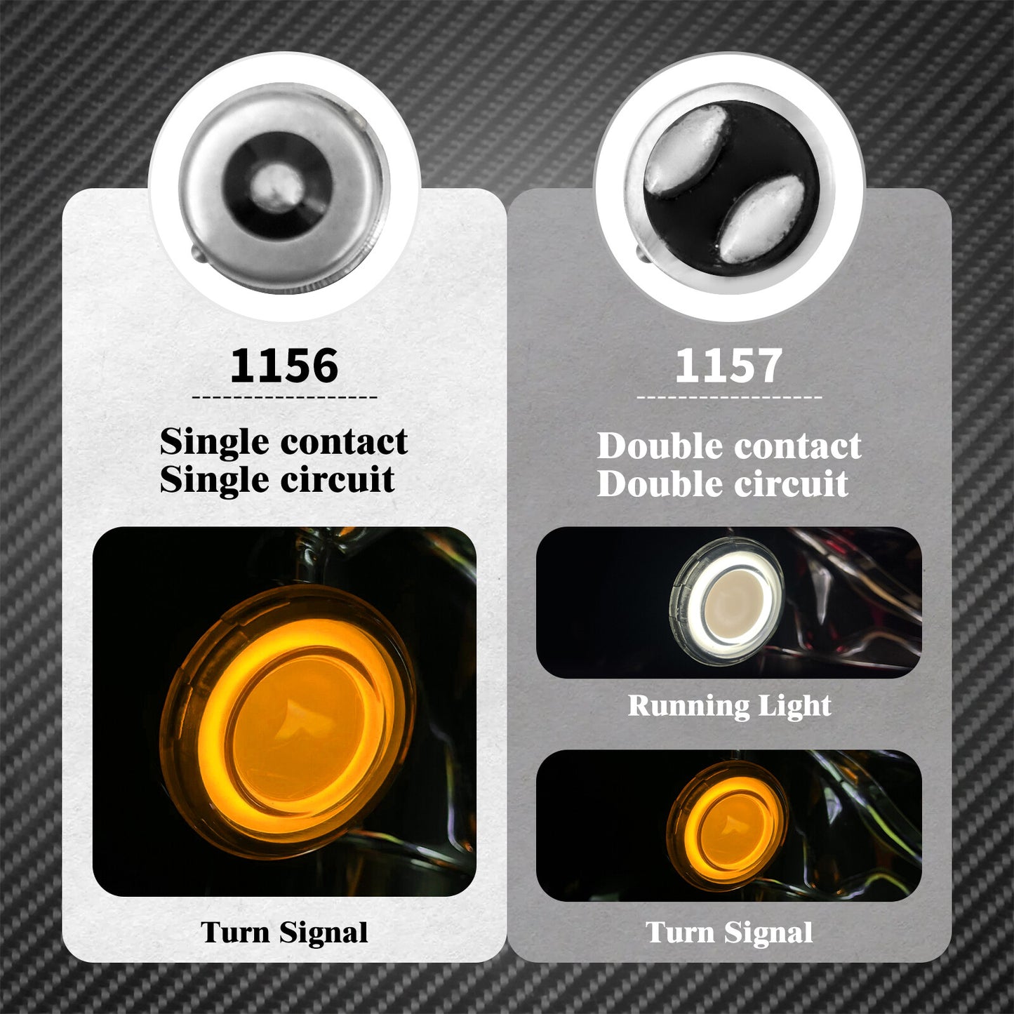 Orange 1156 Bullet Tracer LED Rear Turn Signal Fit for Harley Sportster Softail