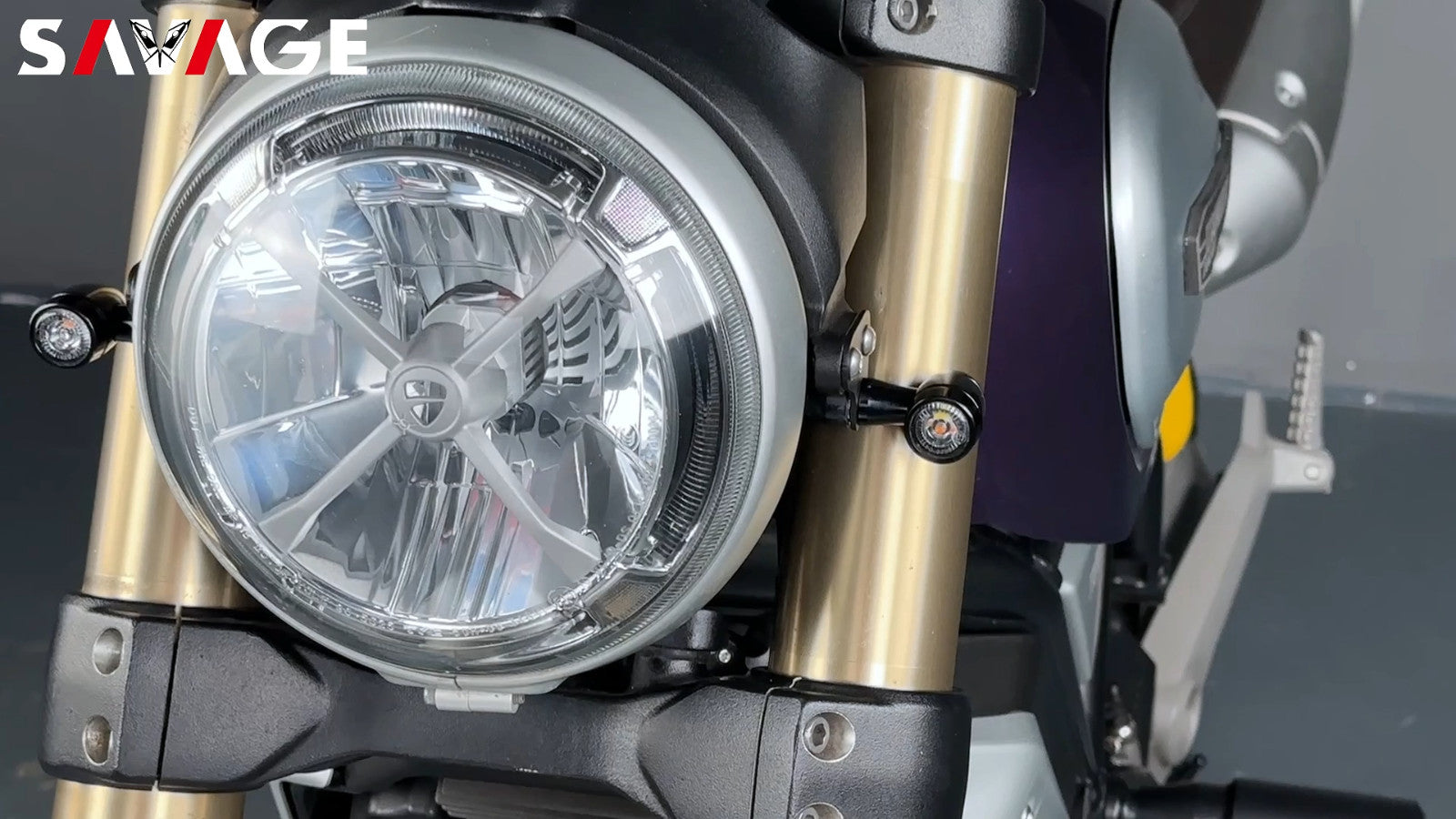 Front Turn Signal lights w/Spacer Adapter for DUCATI Scrambler 1100/ Sport Pro Q