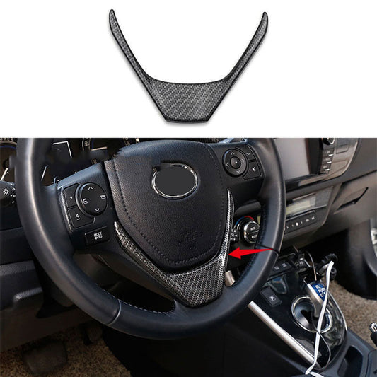 Carbon Fiber Style Inner Steering Wheel Frame Decorator Cover for Corolla 14-19