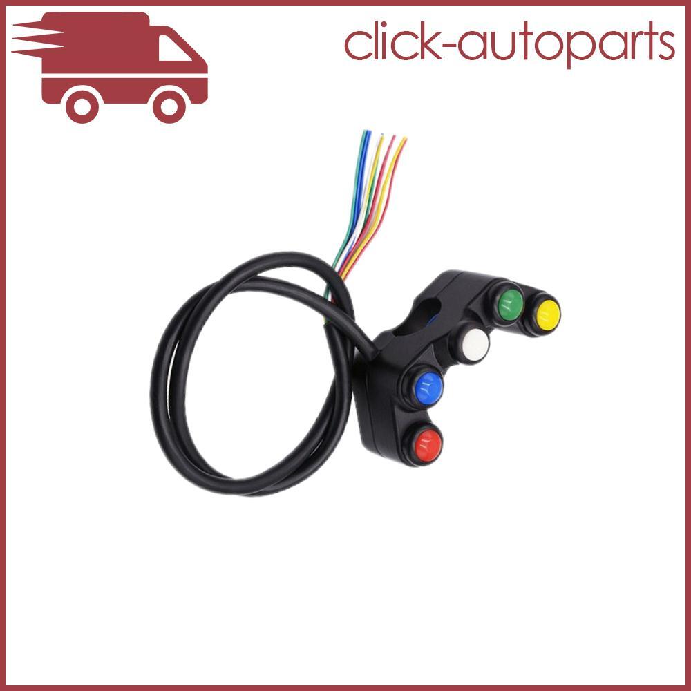 For 22mm Diameter Handlebars - 5 Button Array Handlebar Mount Switches Universal Q