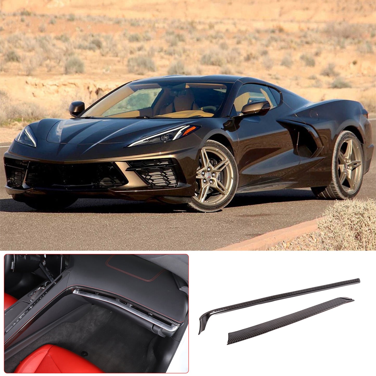 1pcs Carbon Fiber Inner Gear Shift Panel Cover Trim for Altima 2019-2024- v