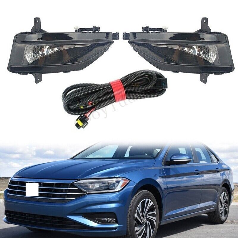 Suitable for 2019, 2020, and 2021 for Volkswagen for Jetta : Front bumper LED fog lights with bulbs and wiring.