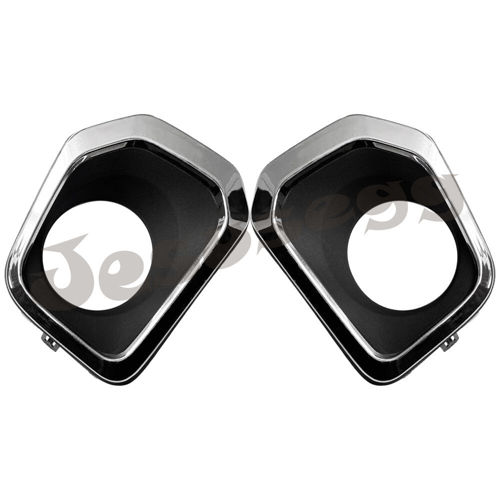 2x Front Right+Left Side Fog Light Bezels Black Chrome Fits For 2016-2020 Tacoma