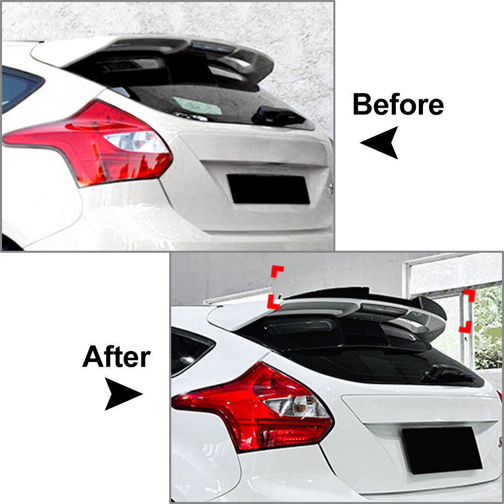 Rear Roof Trunk Spoiler Lip for Ford Focus MK3 MK3.5 2011-2017 2017 15
