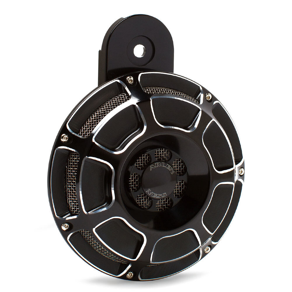 Black CNC 110dB Horn Speaker Cover for Harley Big Twin Touring Electra Glide 91+