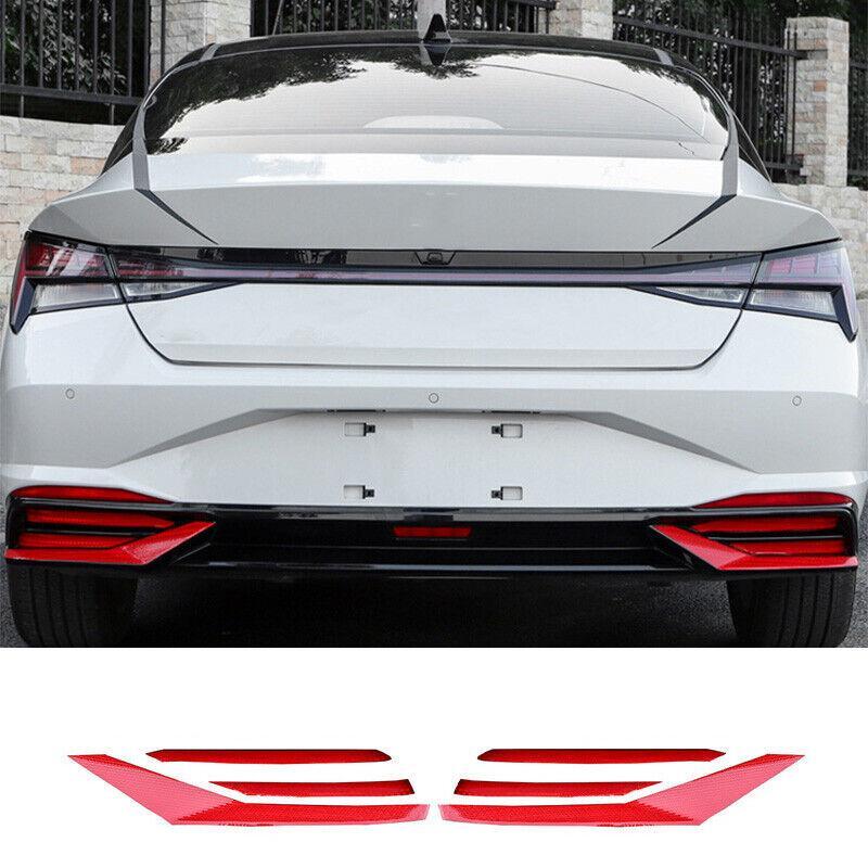 Red decal stickers for the rear bumper and taillights of the 2021-2023 for Hyundai for Elantra .