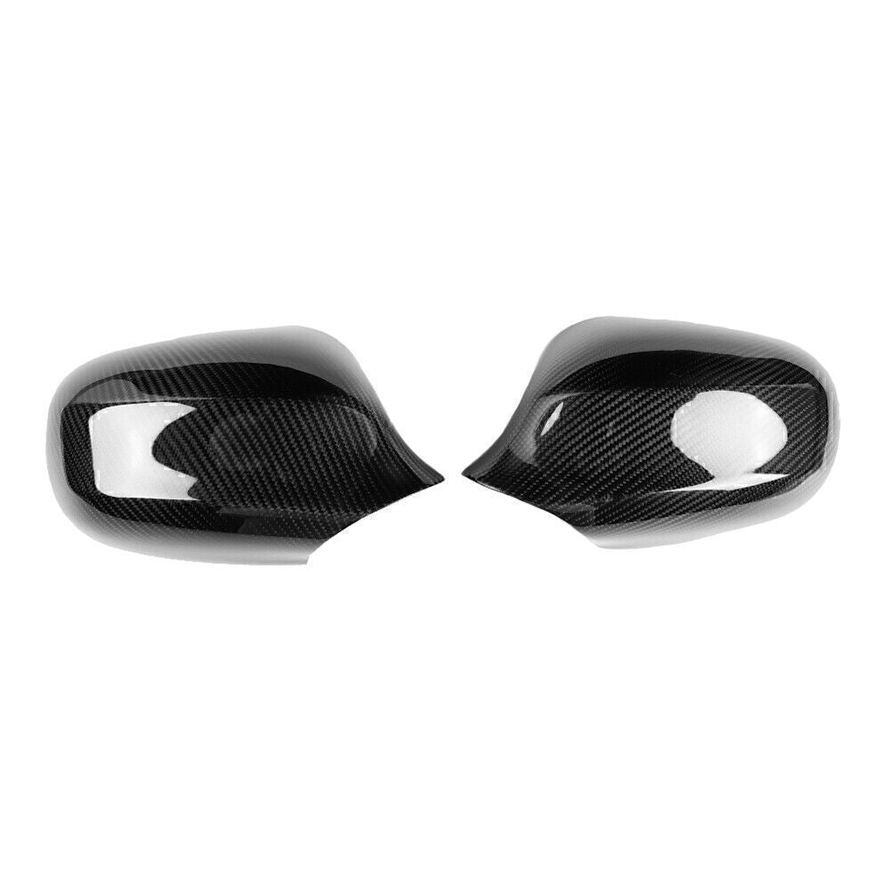 Black carbon fiber side mirror cap trim for BMW E90 E91 3 Series 2005 - 2012