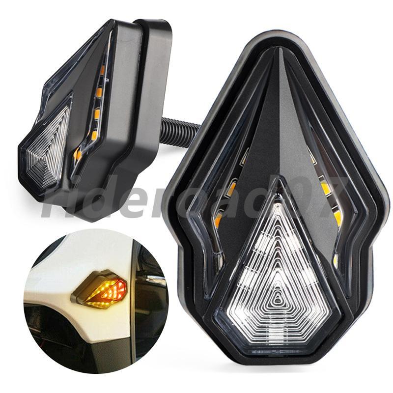 2x Motorcycle Flush Mount LED Turn Signal Light Indicator Blinker DRL Amber Red