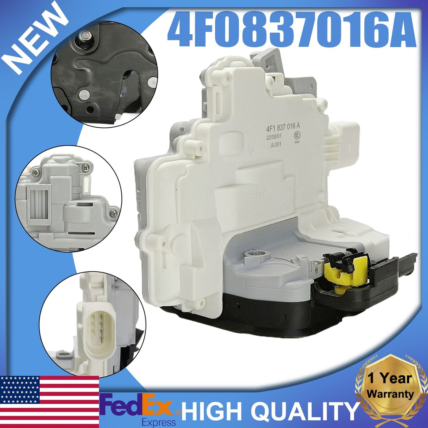 Front left door lock actuator latch for Audi A3 A6 S6 for A8 S8 RS3 RS6 #4F0837016A- n
