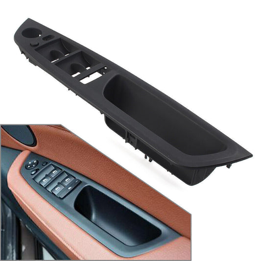 Matte Black Car Inner Door Handle Panel Tirm Cover for BMW X5 X6 E70 RHD