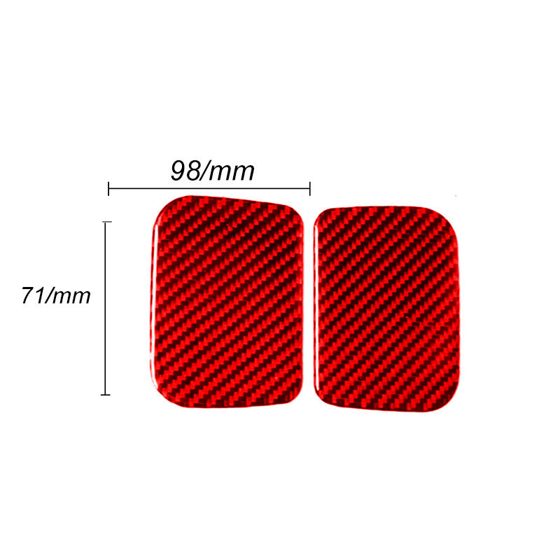 Red Carbon Fiber Side Ashtray Panel Decorative Cover for Subaru Forester 2005-08