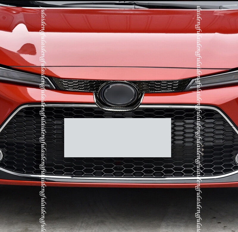 for Toyota for Corolla 2019-2022 Carbon Fiber Car Front Grille Grid Cover Trim Strip