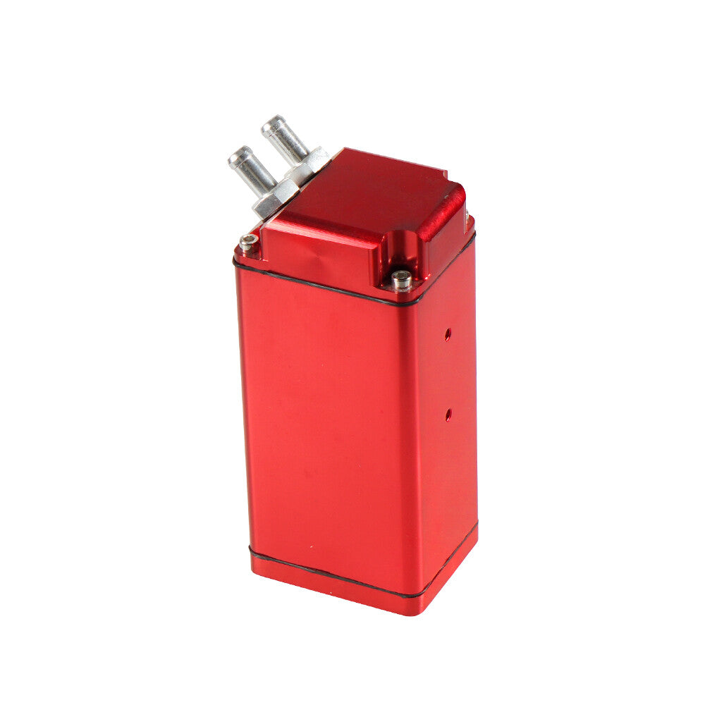 Oil Catch Can Square Shape Reservoir with Breather Filter Red 500ML Aluminum