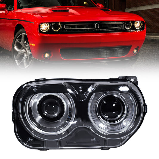For 2015 - 2023 for Dodge for Challenger Halogen Headlight with LED DRL Headlight Passenger Headlight v