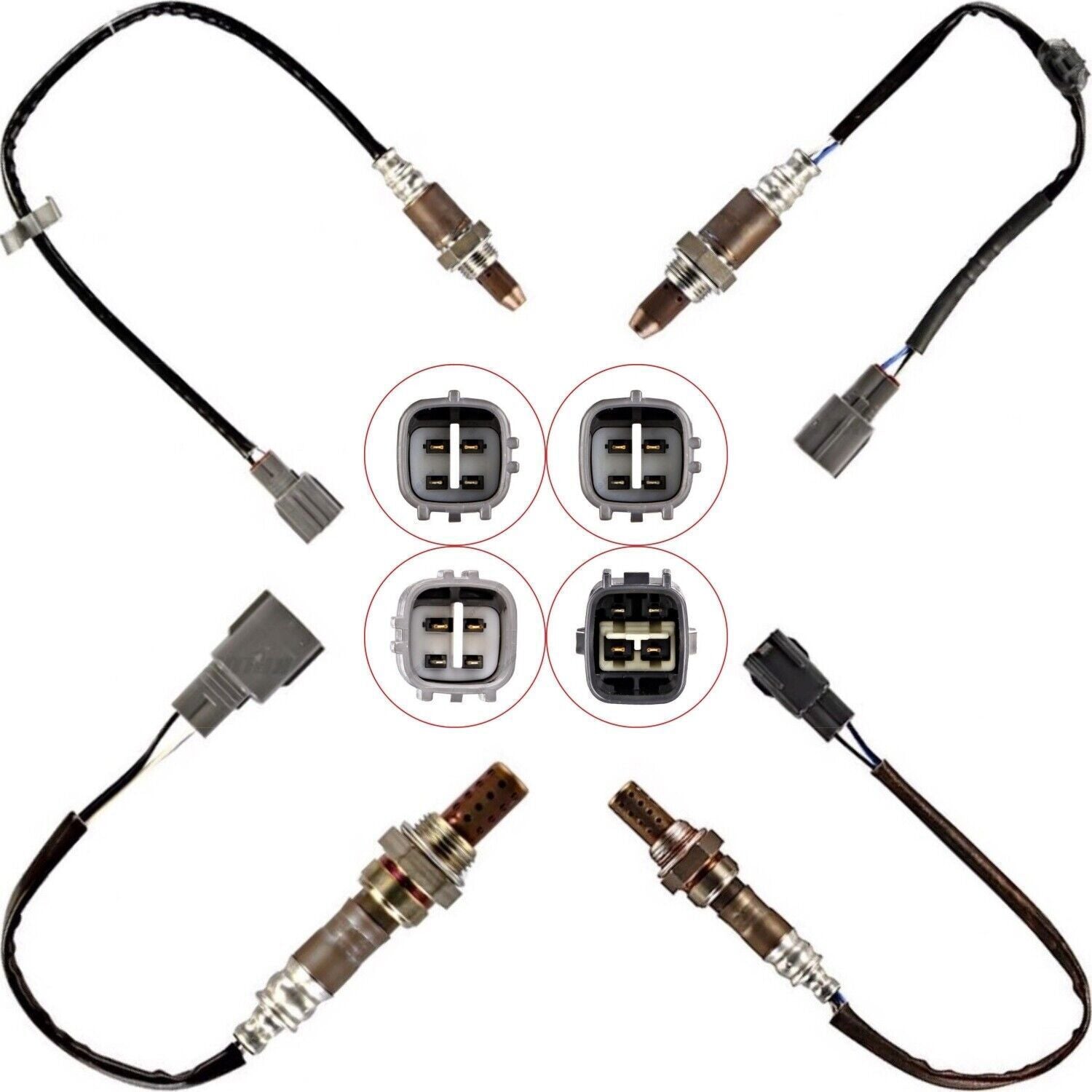4PCS Up+Down Oxygen O2 Sensor For 2008-2011 for Toyota for Avalon for Camry for Lexus ES350 3.5L