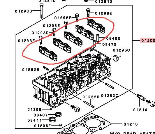 Camshaft Cover Set for Mitsubishi Pajero Montero V68 V78 4M41 3.2L ME204201